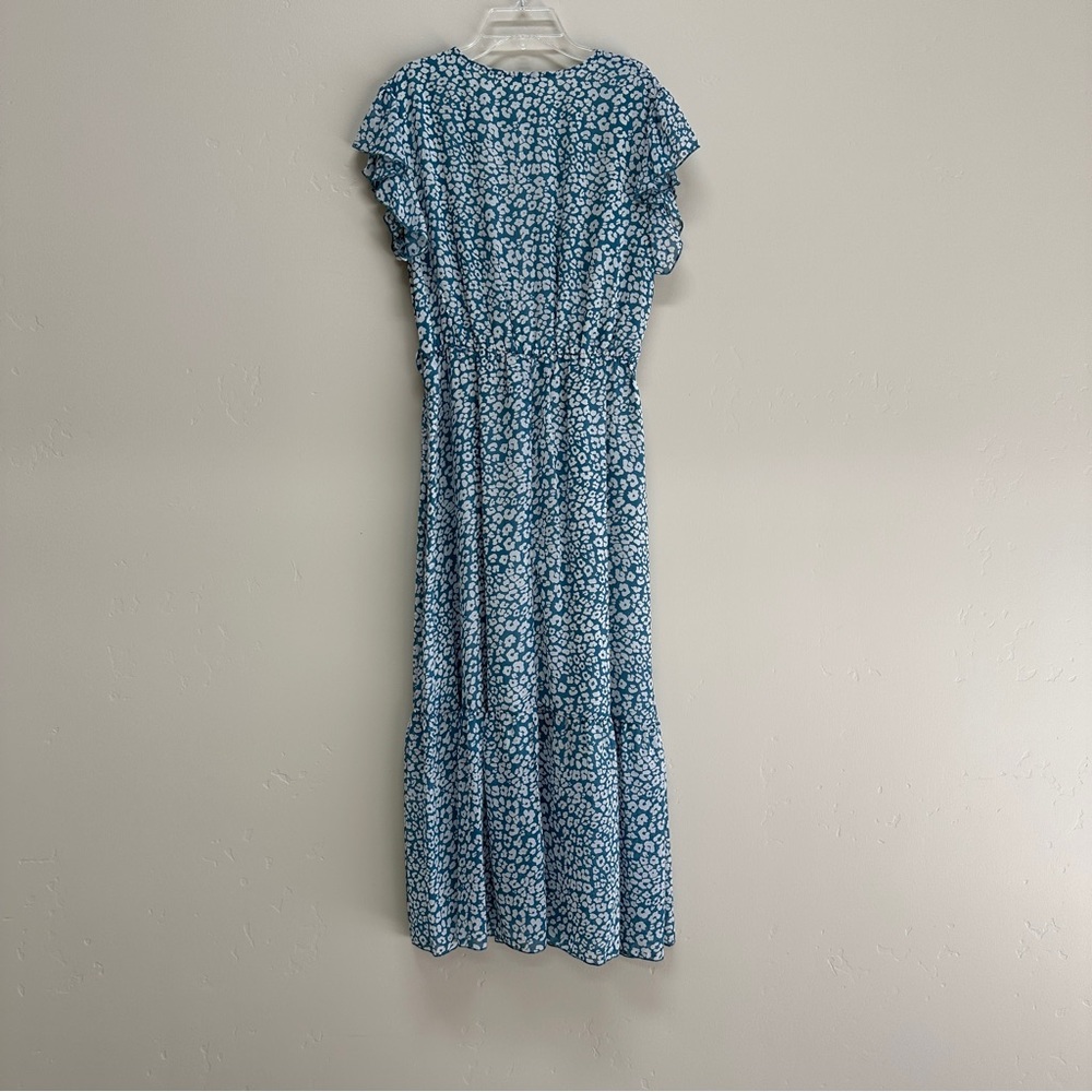 NEW Short Sleeve Ruffle Maxi Dress Size M - Picture 3 of 13